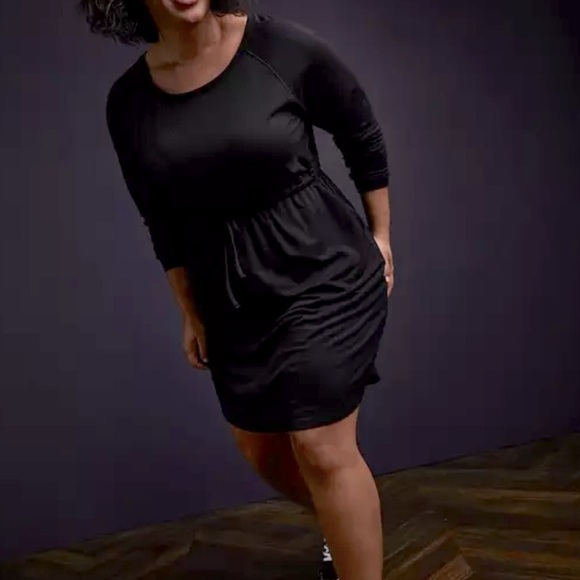 Torrid Black Terry Drawstring Dress - Picture 1 of 4